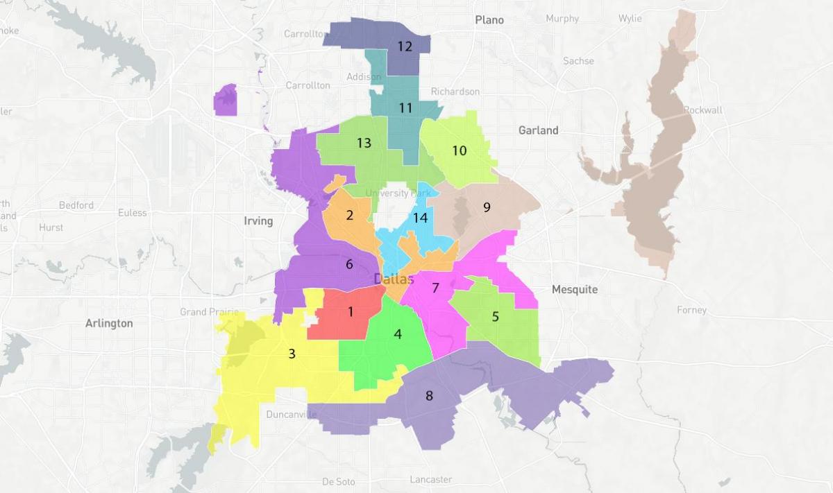Mappa del distretto di Dallas
