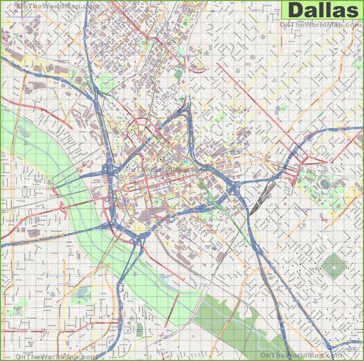 Mappa delle strade di Dallas