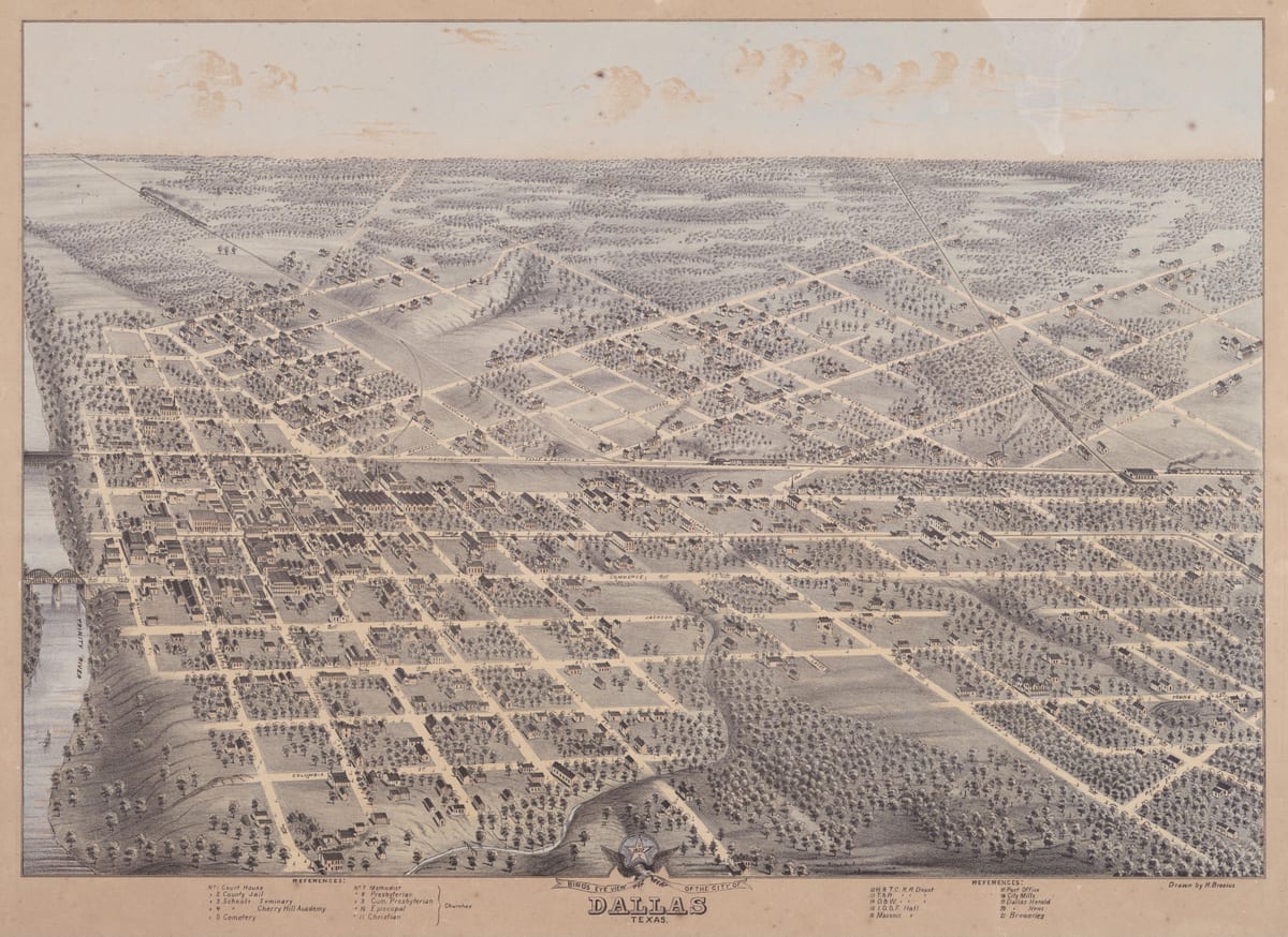 Mappa antica di Dallas